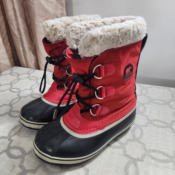 Sorel Rubber/ Fabric Waterproof Winter Boots Kid's Size 3 - Picture 3 of 12